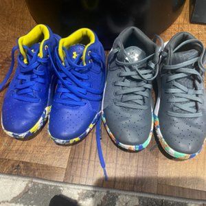 Lot of Under Amour Boys Basketball Shoes SIZE 13c and 1Y